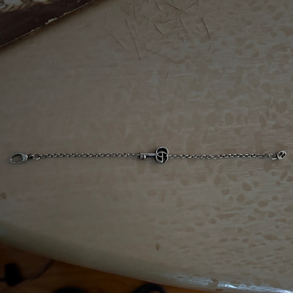 Gucci Silver Key Accent Chain Bracelet